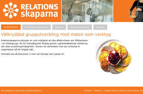 S&aring; h&auml;r ser den nya hemsidan ut.