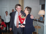 Anders Franck, Mellansvenska Handelskammaren, tackade Inger Dolk f&ouml;r all fin service (Foto Torbj&ouml;rn Edlund)