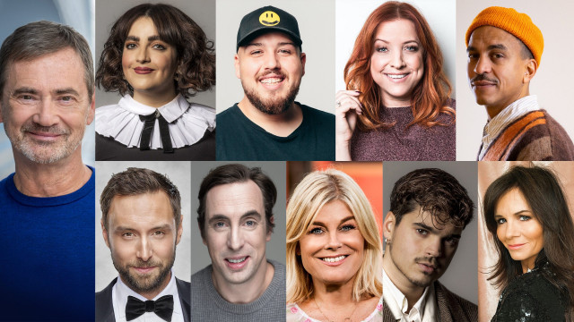 Pernilla Wahlgren programleder Melodifestivalen tillsammans med Per Andersson