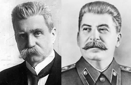 Hjalmar Branting och tyrannen Stalin får symbolisera demokrati vs diktaur - och det som är dessimellan.