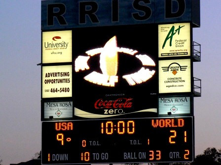 IFAF World Team International Bowl 2012, Kelly Reeves Austin Texas foto: All Sport och Idrott